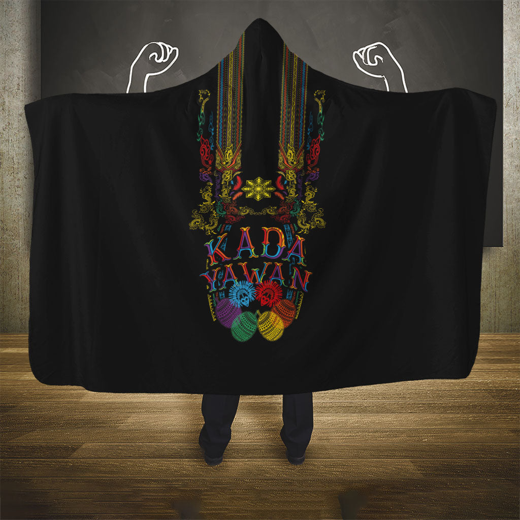 Philippines Kadayawan Festival Hooded Blanket Polynesian Tribal Art Barong Style LT03 - Polynesian Pride
