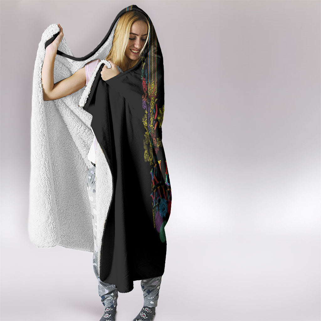Philippines Kadayawan Festival Hooded Blanket Polynesian Tribal Art Barong Style LT03 - Polynesian Pride