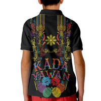 Philippines Kadayawan Festival Kid Polo Shirt Polynesian Tribal Art Barong Style LT03 - Polynesian Pride