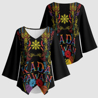 Philippines Kadayawan Festival Kimono Sleeve Blouse Polynesian Tribal Art Barong Style LT03 - Polynesian Pride
