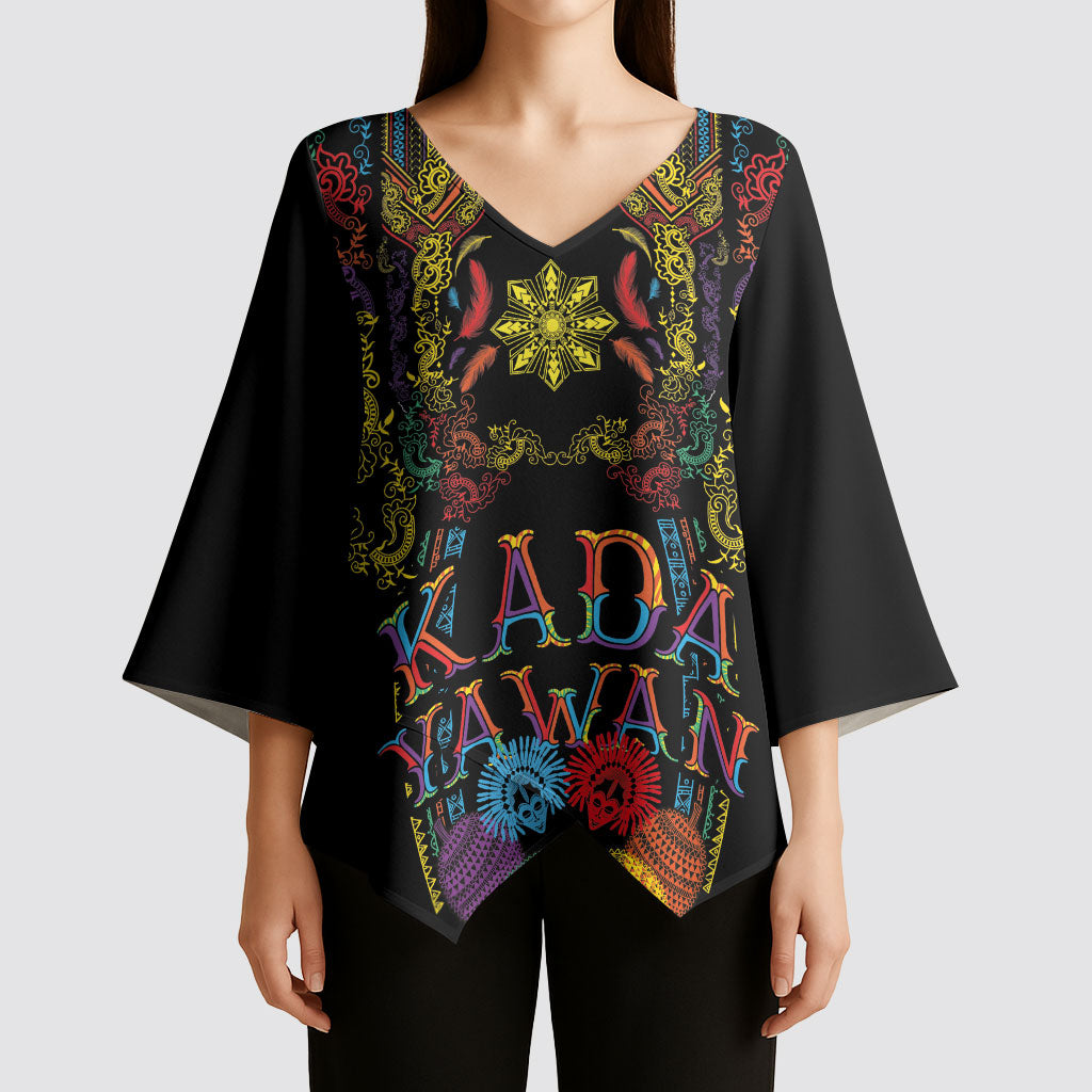 Philippines Kadayawan Festival Kimono Sleeve Blouse Polynesian Tribal Art Barong Style LT03 - Polynesian Pride