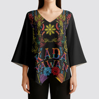 Philippines Kadayawan Festival Kimono Sleeve Blouse Polynesian Tribal Art Barong Style LT03 - Polynesian Pride