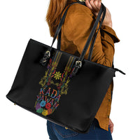 Philippines Kadayawan Festival Leather Tote Bag Polynesian Tribal Art Barong Style LT03 - Polynesian Pride