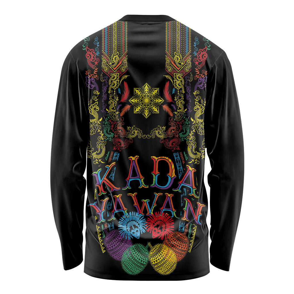 Philippines Kadayawan Festival Long Sleeve Shirt Polynesian Tribal Art Barong Style LT03 - Polynesian Pride
