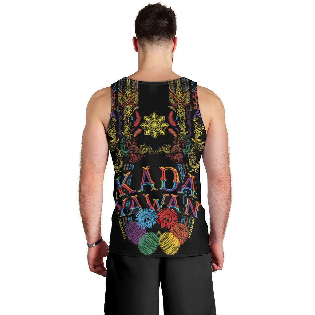 Philippines Kadayawan Festival Men Tank Top Polynesian Tribal Art Barong Style LT03 - Polynesian Pride
