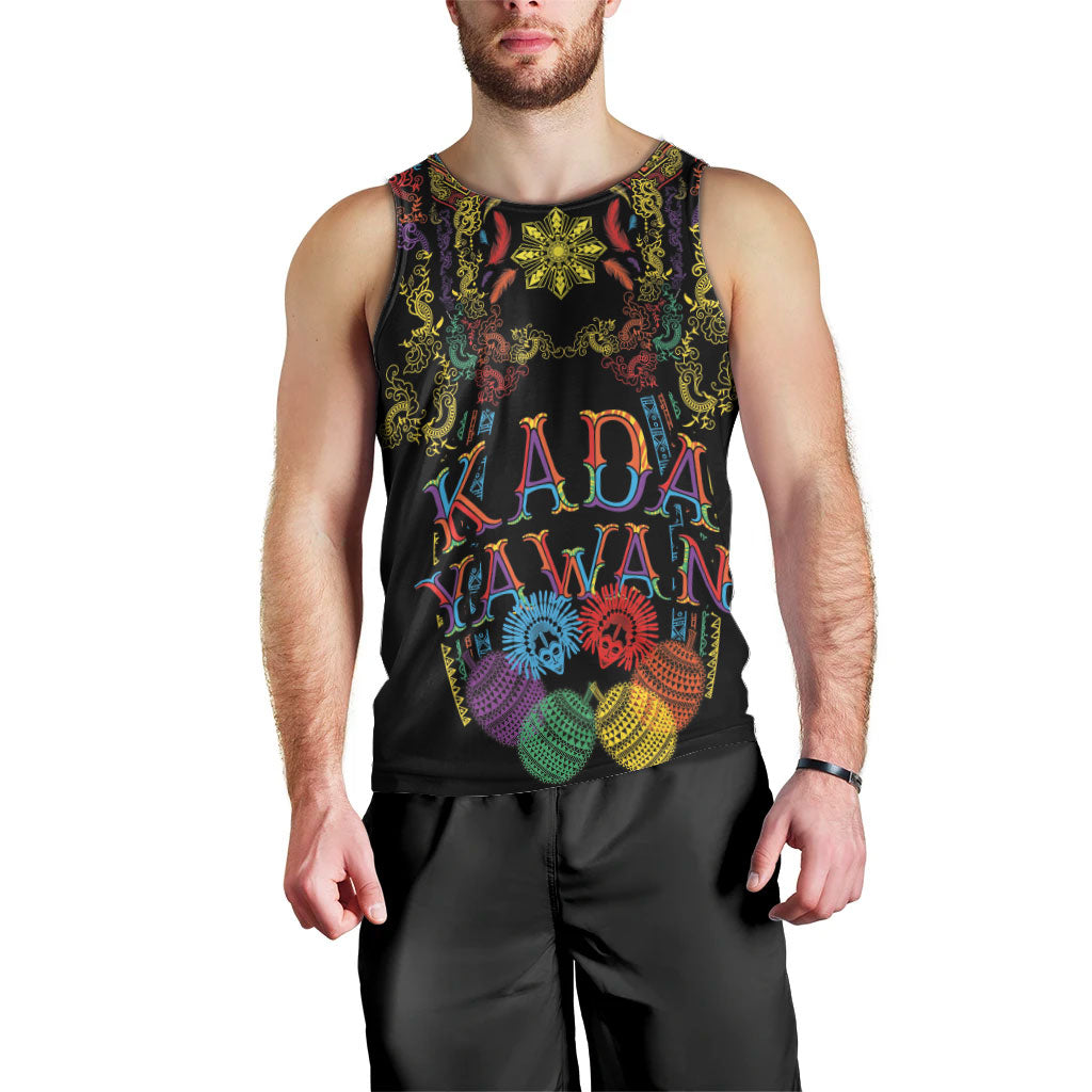 Philippines Kadayawan Festival Men Tank Top Polynesian Tribal Art Barong Style LT03 - Polynesian Pride