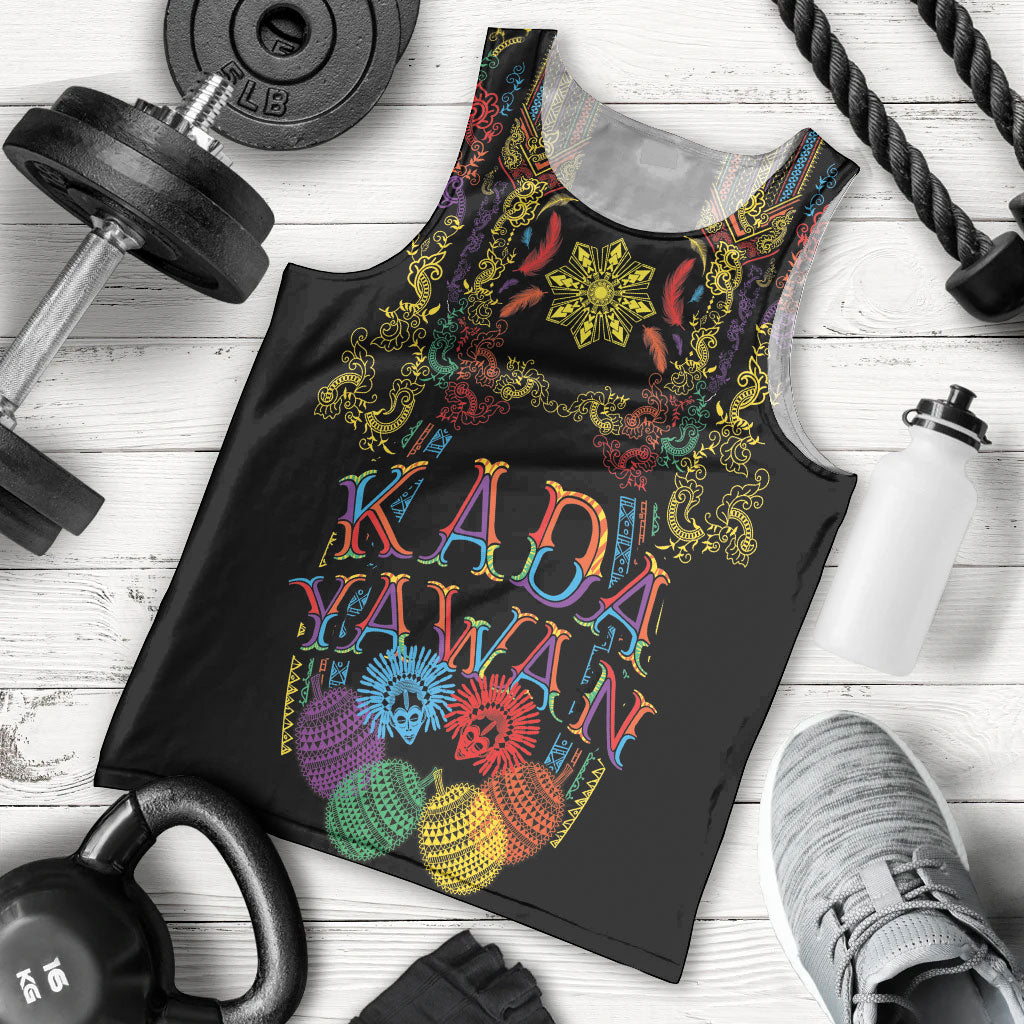 Philippines Kadayawan Festival Men Tank Top Polynesian Tribal Art Barong Style LT03 - Polynesian Pride