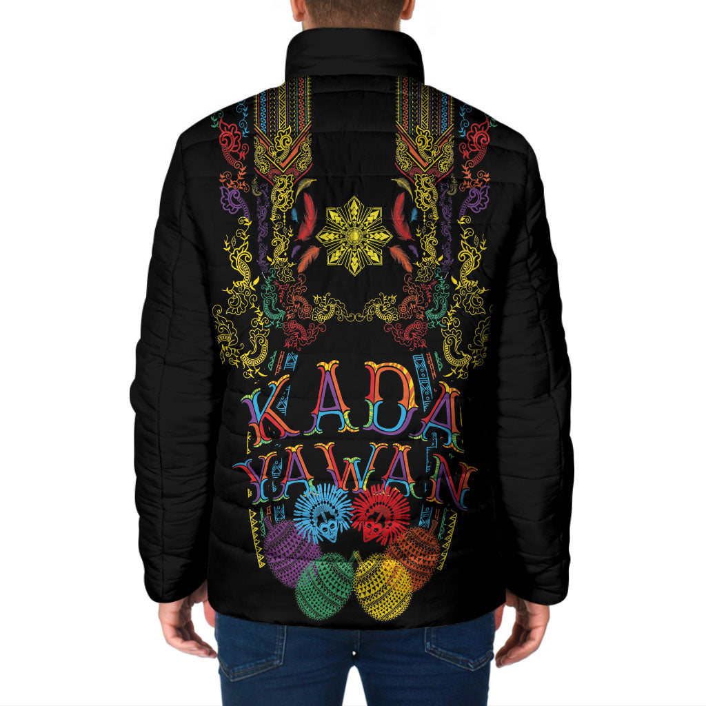 Philippines Kadayawan Festival Padded Jacket Polynesian Tribal Art Barong Style LT03 - Polynesian Pride