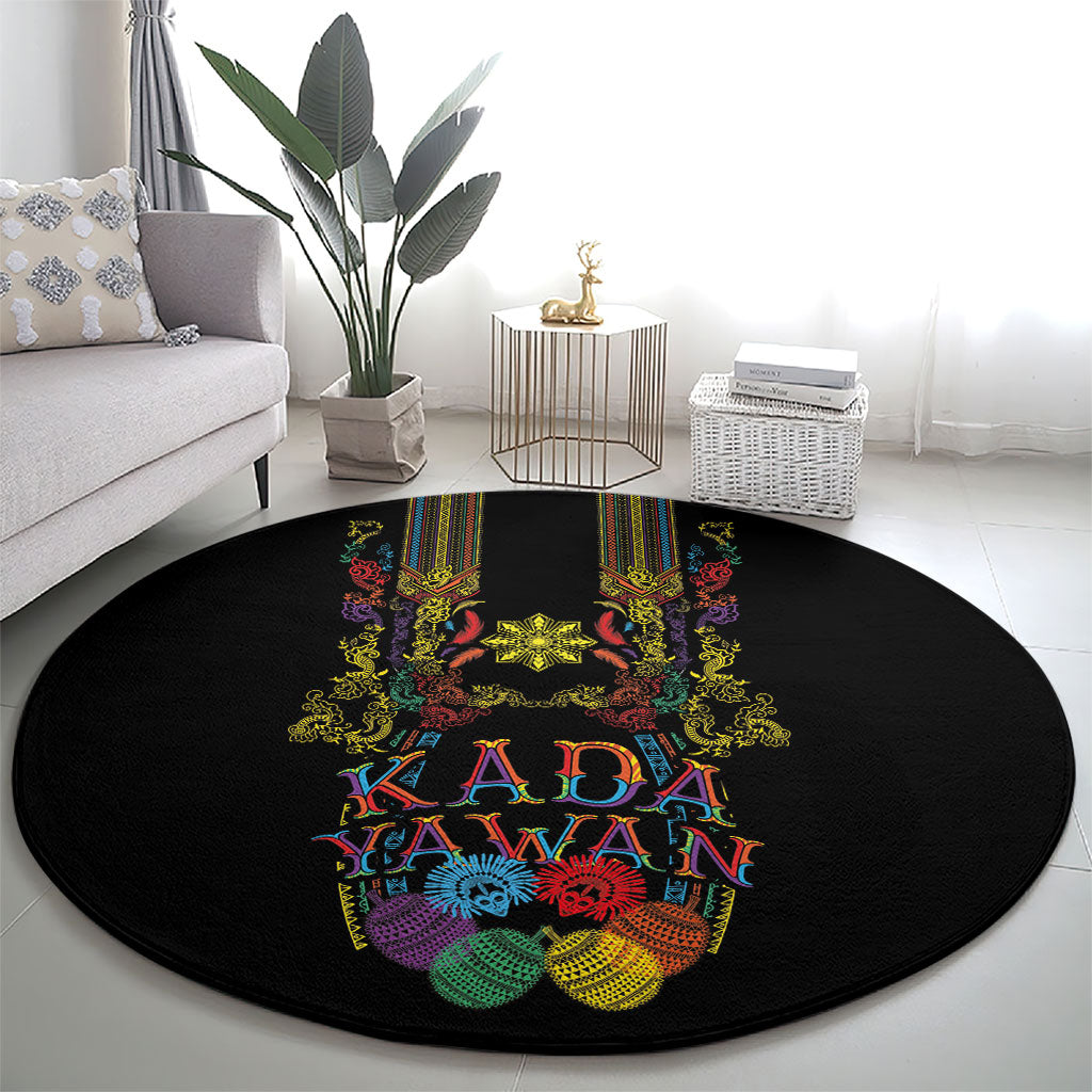 Philippines Kadayawan Festival Round Carpet Polynesian Tribal Art Barong Style LT03 - Polynesian Pride