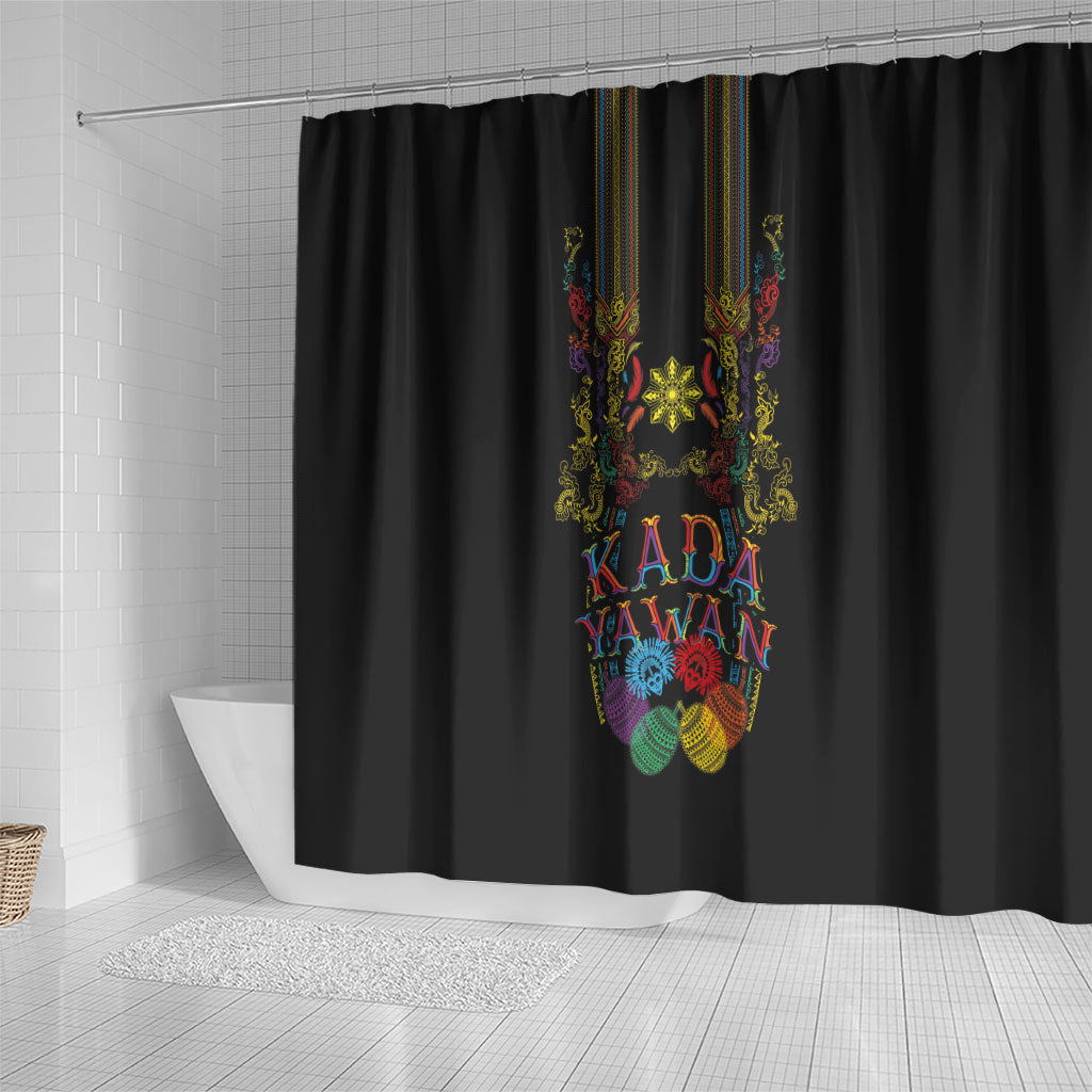 Philippines Kadayawan Festival Shower Curtain Polynesian Tribal Art Barong Style LT03 - Polynesian Pride