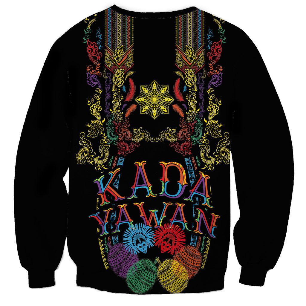 Philippines Kadayawan Festival Sweatshirt Polynesian Tribal Art Barong Style LT03 - Polynesian Pride