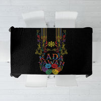 Philippines Kadayawan Festival Tablecloth Polynesian Tribal Art Barong Style LT03 Black - Polynesian Pride