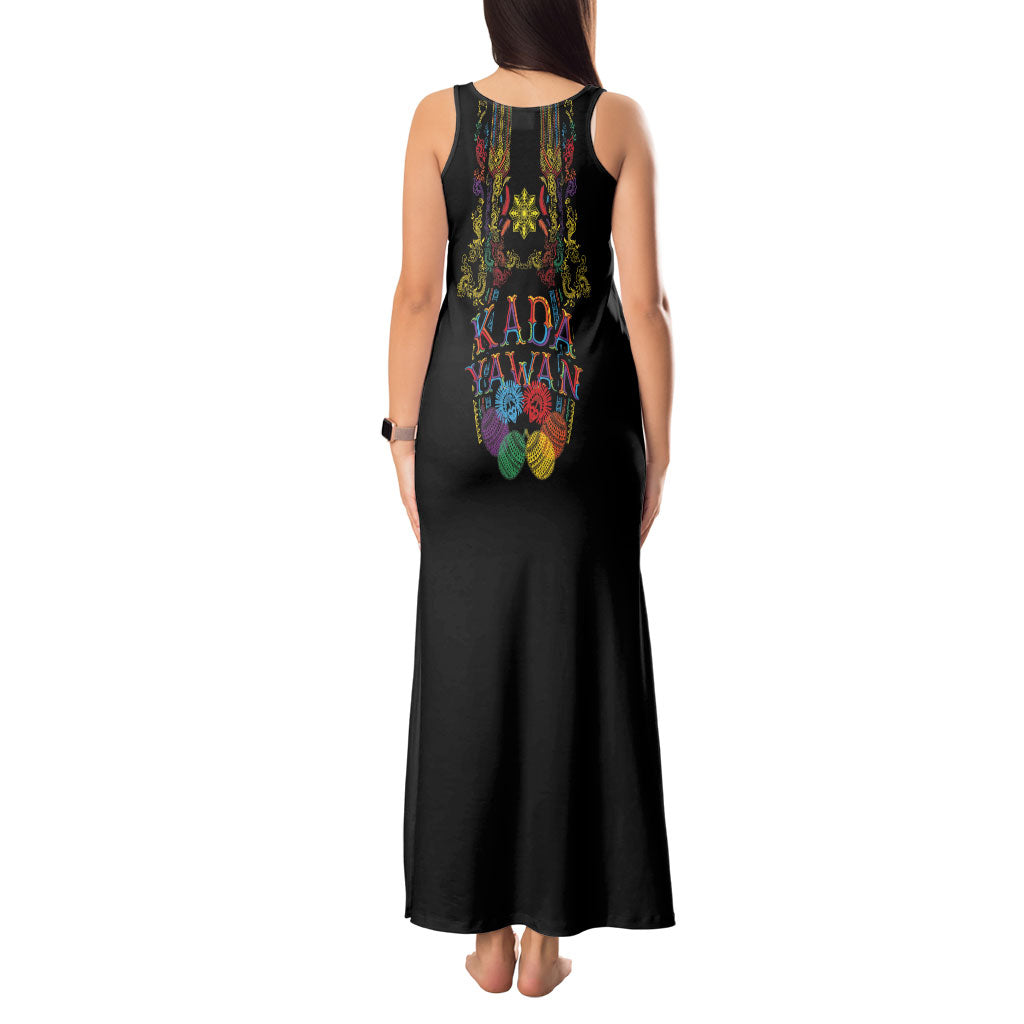 Philippines Kadayawan Festival Tank Maxi Dress Polynesian Tribal Art Barong Style LT03 - Polynesian Pride