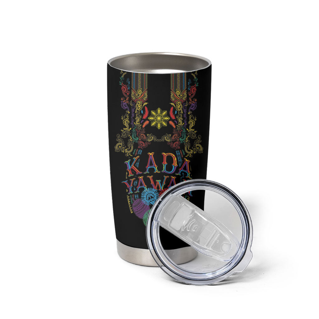Philippines Kadayawan Festival Tumbler Cup Polynesian Tribal Art Barong Style LT03 - Polynesian Pride