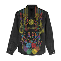 Philippines Kadayawan Festival Women Casual Shirt Polynesian Tribal Art Barong Style LT03 - Polynesian Pride