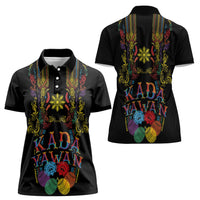 Philippines Kadayawan Festival Women Polo Shirt Polynesian Tribal Art Barong Style LT03 - Polynesian Pride