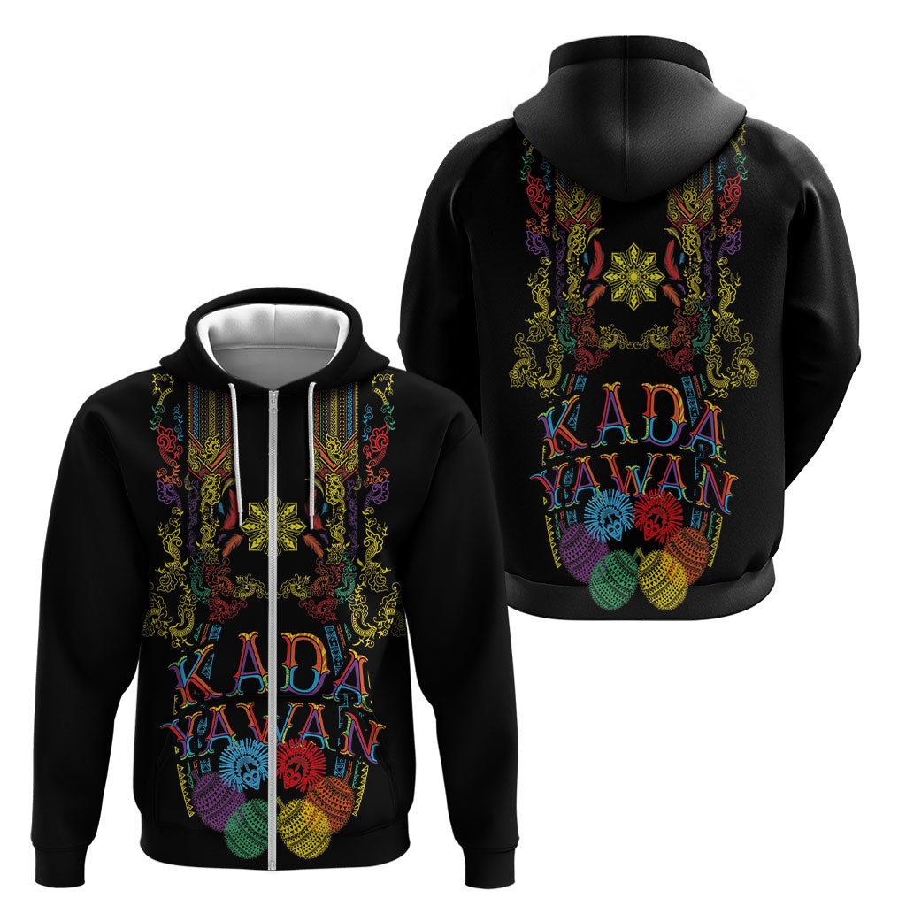 Philippines Kadayawan Festival Zip Hoodie Polynesian Tribal Art Barong Style LT03 - Polynesian Pride