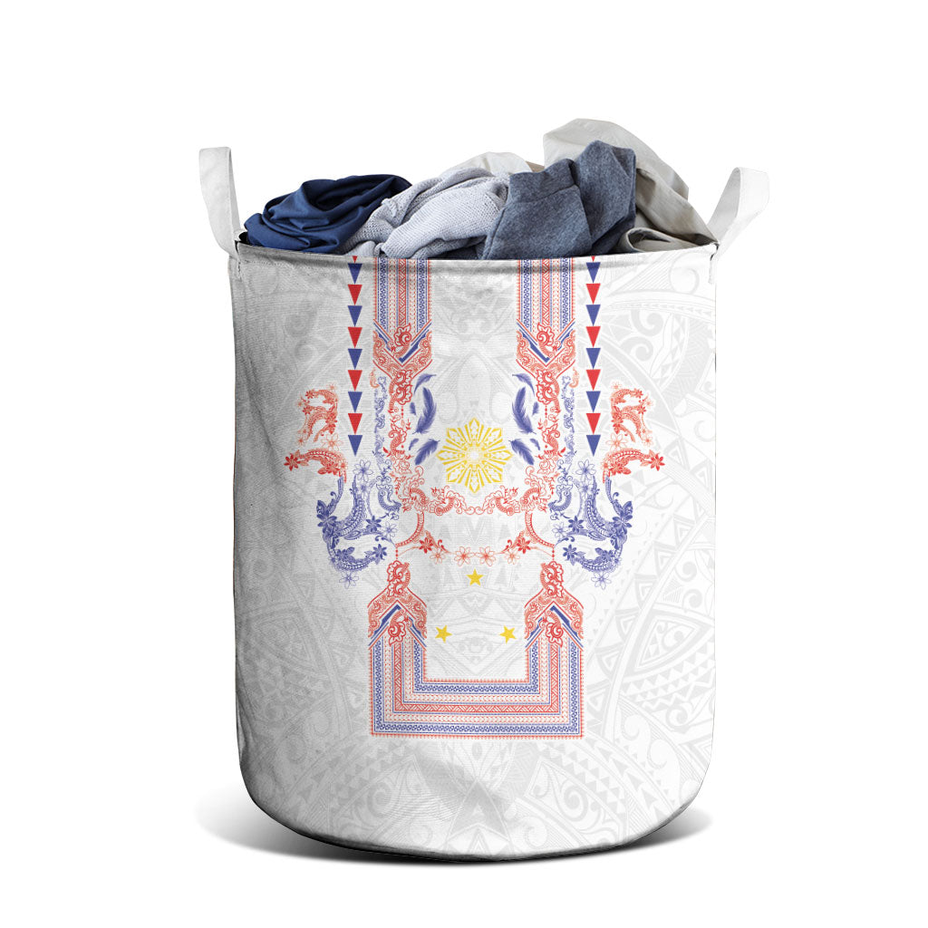 Philippines Barong Style Laundry Basket Polynesian Kakau Art Tattoos with Tribal Filipino Sun LT03 - Polynesian Pride