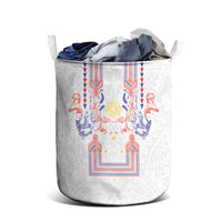 Philippines Barong Style Laundry Basket Polynesian Kakau Art Tattoos with Tribal Filipino Sun LT03 - Polynesian Pride