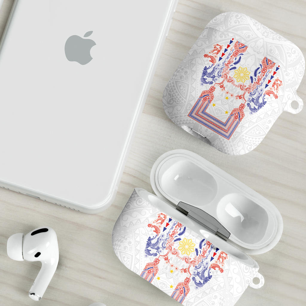 Philippines Barong Style AirPods Case Polynesian Kakau Art Tattoos with Tribal Filipino Sun LT03 - Polynesian Pride