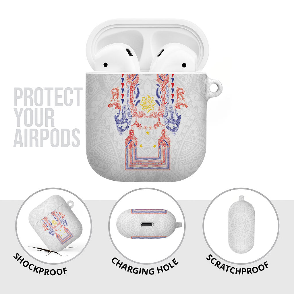 Philippines Barong Style AirPods Case Polynesian Kakau Art Tattoos with Tribal Filipino Sun LT03 - Polynesian Pride