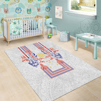 Philippines Barong Style Area Rug Polynesian Kakau Art Tattoos with Tribal Filipino Sun LT03 - Polynesian Pride