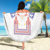 Philippines Barong Style Beach Blanket Polynesian Kakau Art Tattoos with Tribal Filipino Sun LT03 - Polynesian Pride