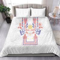 Philippines Barong Style Bedding Set Polynesian Kakau Art Tattoos with Tribal Filipino Sun LT03 - Polynesian Pride
