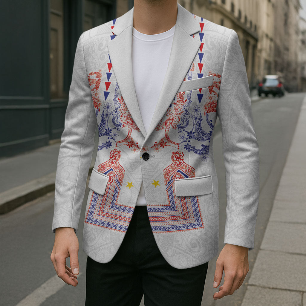 Philippines Barong Style Blazer Polynesian Kakau Art Tattoos with Tribal Filipino Sun LT03 - Polynesian Pride