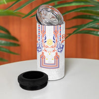 Philippines Barong Style 4 in 1 Can Cooler Tumbler Polynesian Kakau Art Tattoos with Tribal Filipino Sun LT03 - Polynesian Pride