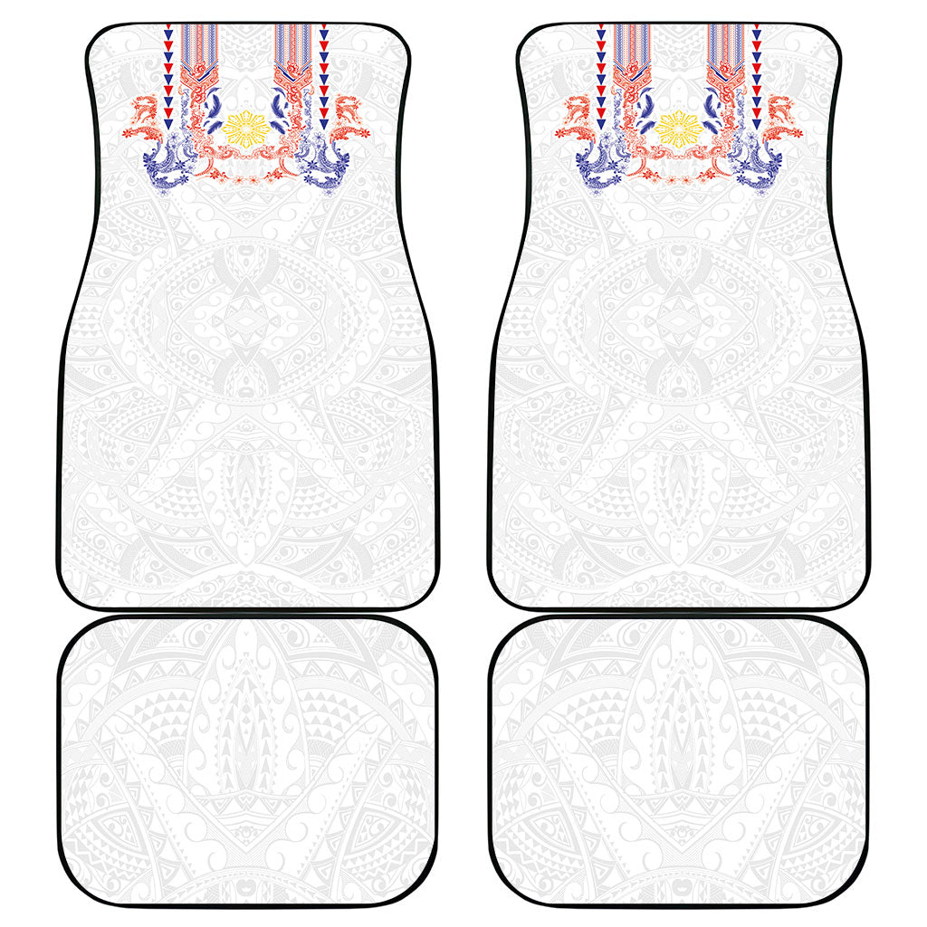 Philippines Barong Style Car Mats Polynesian Kakau Art Tattoos with Tribal Filipino Sun LT03 - Polynesian Pride