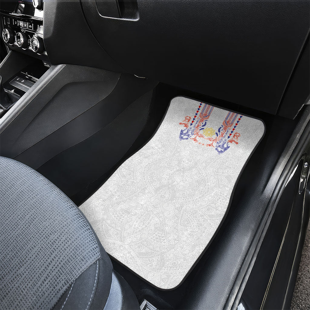 Philippines Barong Style Car Mats Polynesian Kakau Art Tattoos with Tribal Filipino Sun LT03 - Polynesian Pride