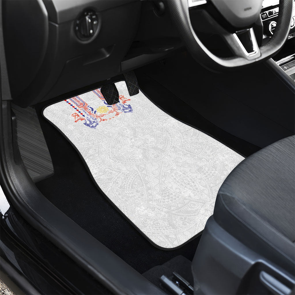 Philippines Barong Style Car Mats Polynesian Kakau Art Tattoos with Tribal Filipino Sun LT03 - Polynesian Pride