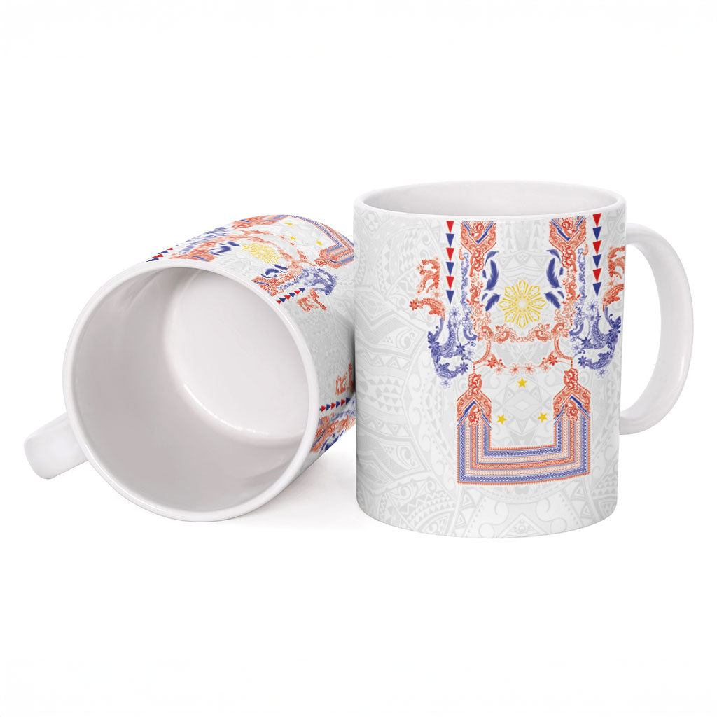 Philippines Barong Style Ceramic Mug Polynesian Kakau Art Tattoos with Tribal Filipino Sun LT03 - Polynesian Pride