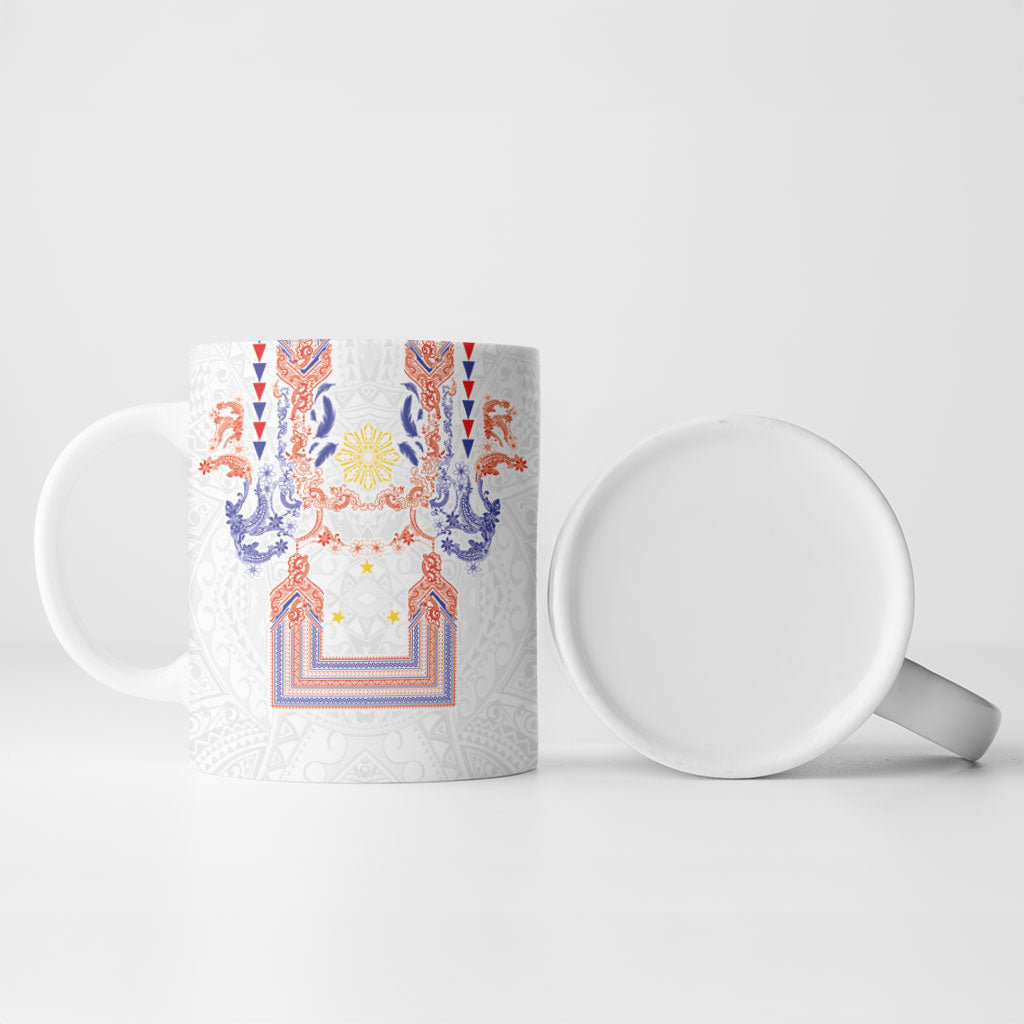 Philippines Barong Style Ceramic Mug Polynesian Kakau Art Tattoos with Tribal Filipino Sun LT03 - Polynesian Pride