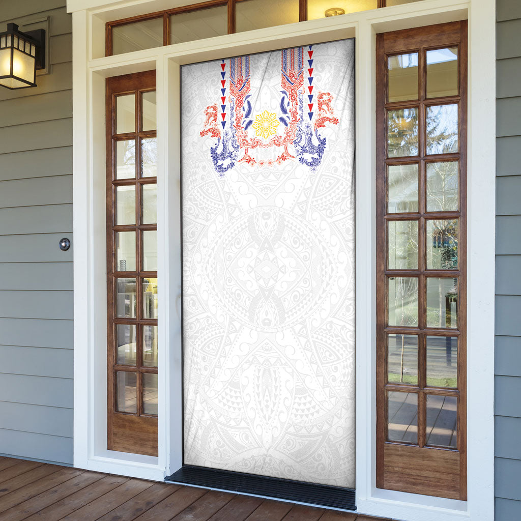 Philippines Barong Style Door Cover Polynesian Kakau Art Tattoos with Tribal Filipino Sun LT03 - Polynesian Pride