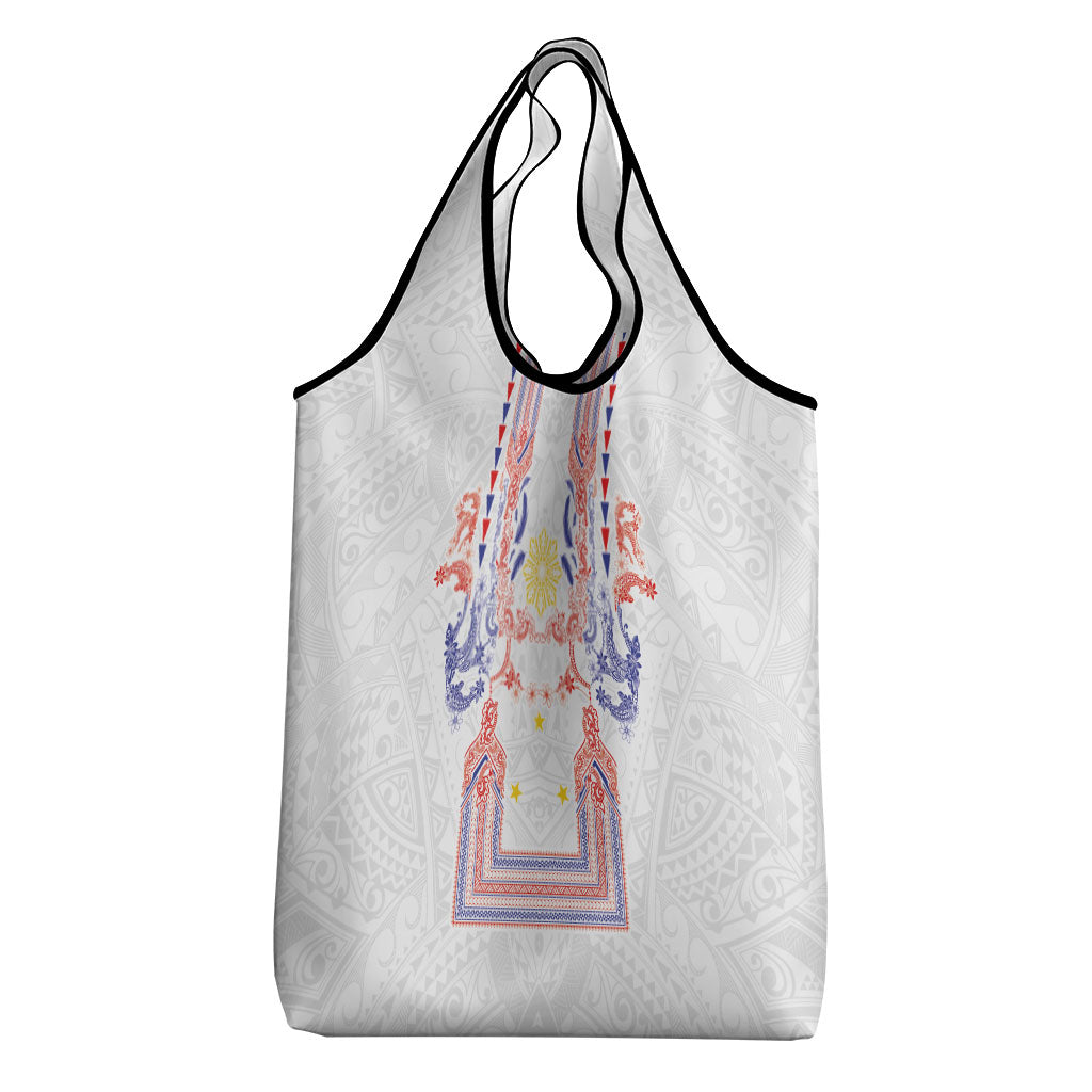 Philippines Barong Style Grocery Bag Polynesian Kakau Art Tattoos with Tribal Filipino Sun LT03 - Polynesian Pride