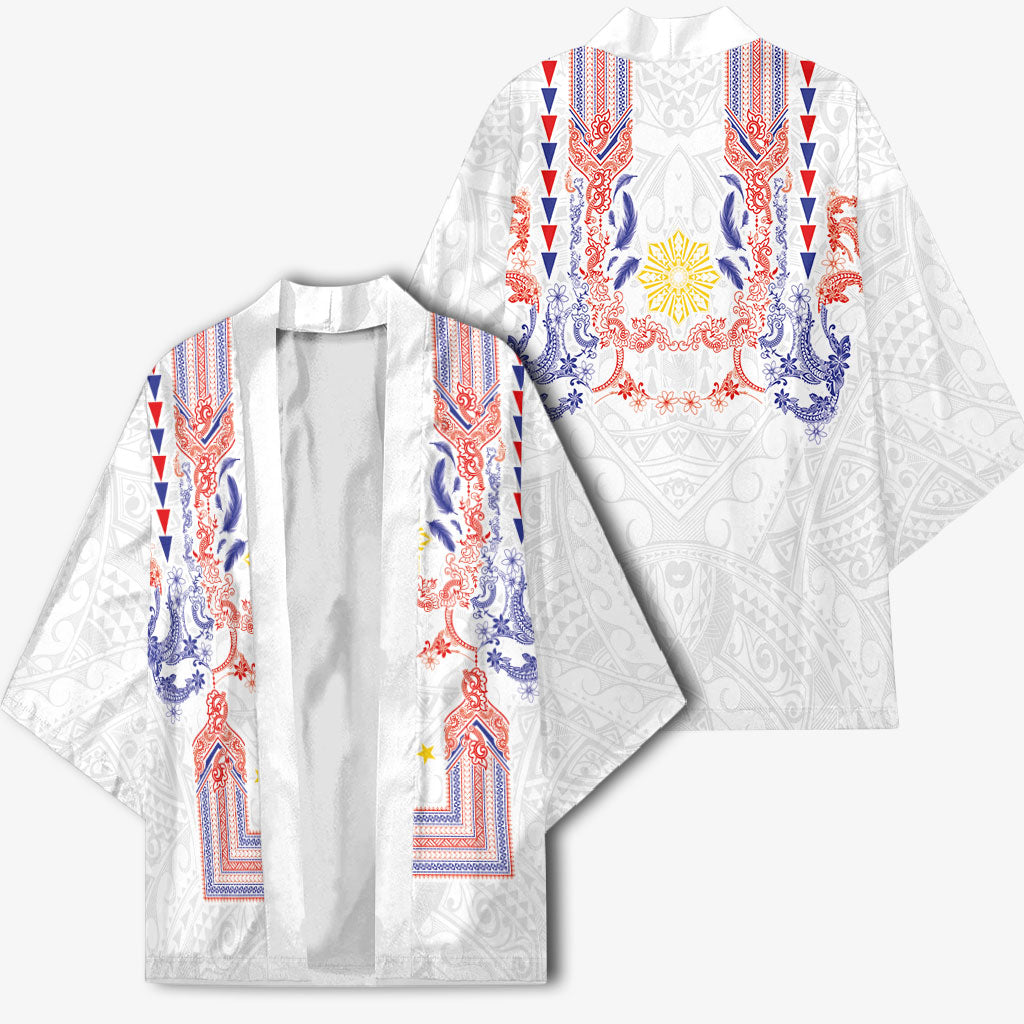 Philippines Barong Style Kimono Polynesian Kakau Art Tattoos with Tribal Filipino Sun LT03 - Polynesian Pride