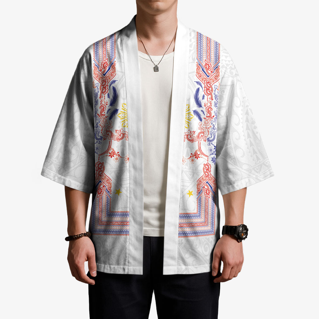 Philippines Barong Style Kimono Polynesian Kakau Art Tattoos with Tribal Filipino Sun LT03 - Polynesian Pride
