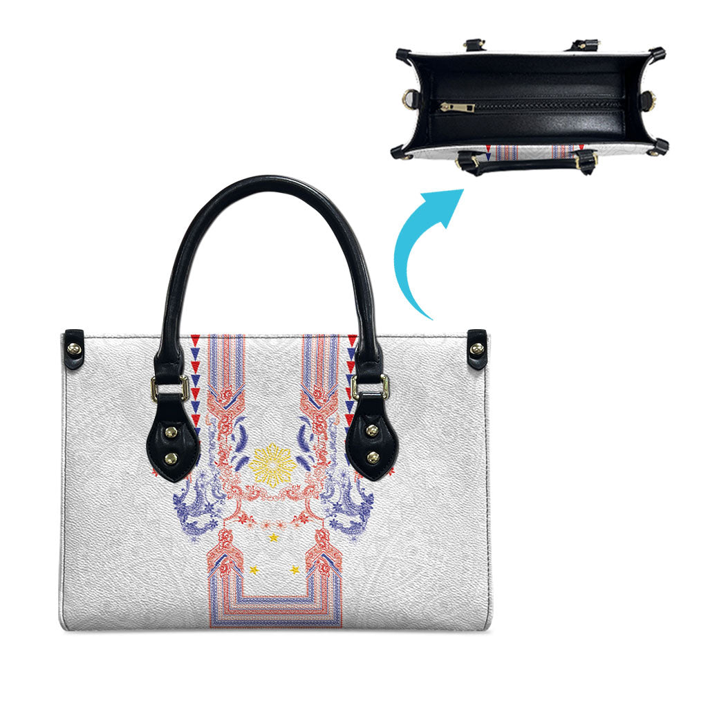 Philippines Barong Style Leather Bag Polynesian Kakau Art Tattoos with Tribal Filipino Sun LT03 - Polynesian Pride