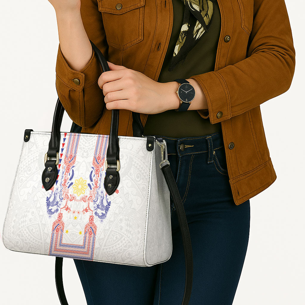 Philippines Barong Style Leather Bag Polynesian Kakau Art Tattoos with Tribal Filipino Sun LT03 - Polynesian Pride