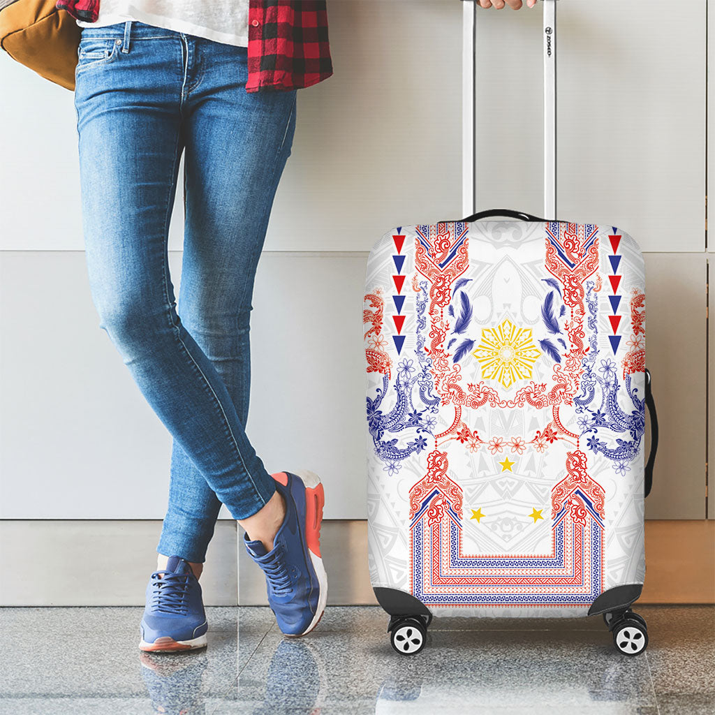 Philippines Barong Style Luggage Cover Polynesian Kakau Art Tattoos with Tribal Filipino Sun LT03 - Polynesian Pride