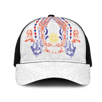 Philippines Barong Style Mesh Trucker Cap Polynesian Kakau Art Tattoos with Tribal Filipino Sun LT03 One Size Black White - Polynesian Pride