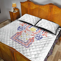 Philippines Barong Style Quilt Bed Set Polynesian Kakau Art Tattoos with Tribal Filipino Sun LT03 - Polynesian Pride
