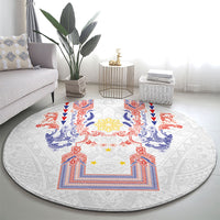 Philippines Barong Style Round Carpet Polynesian Kakau Art Tattoos with Tribal Filipino Sun LT03 - Polynesian Pride