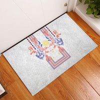 Philippines Barong Style Rubber Doormat Polynesian Kakau Art Tattoos with Tribal Filipino Sun LT03 - Polynesian Pride