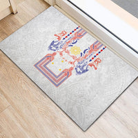 Philippines Barong Style Rubber Doormat Polynesian Kakau Art Tattoos with Tribal Filipino Sun LT03 - Polynesian Pride
