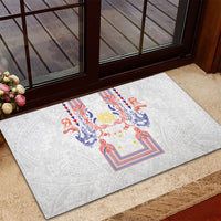 Philippines Barong Style Rubber Doormat Polynesian Kakau Art Tattoos with Tribal Filipino Sun LT03 - Polynesian Pride
