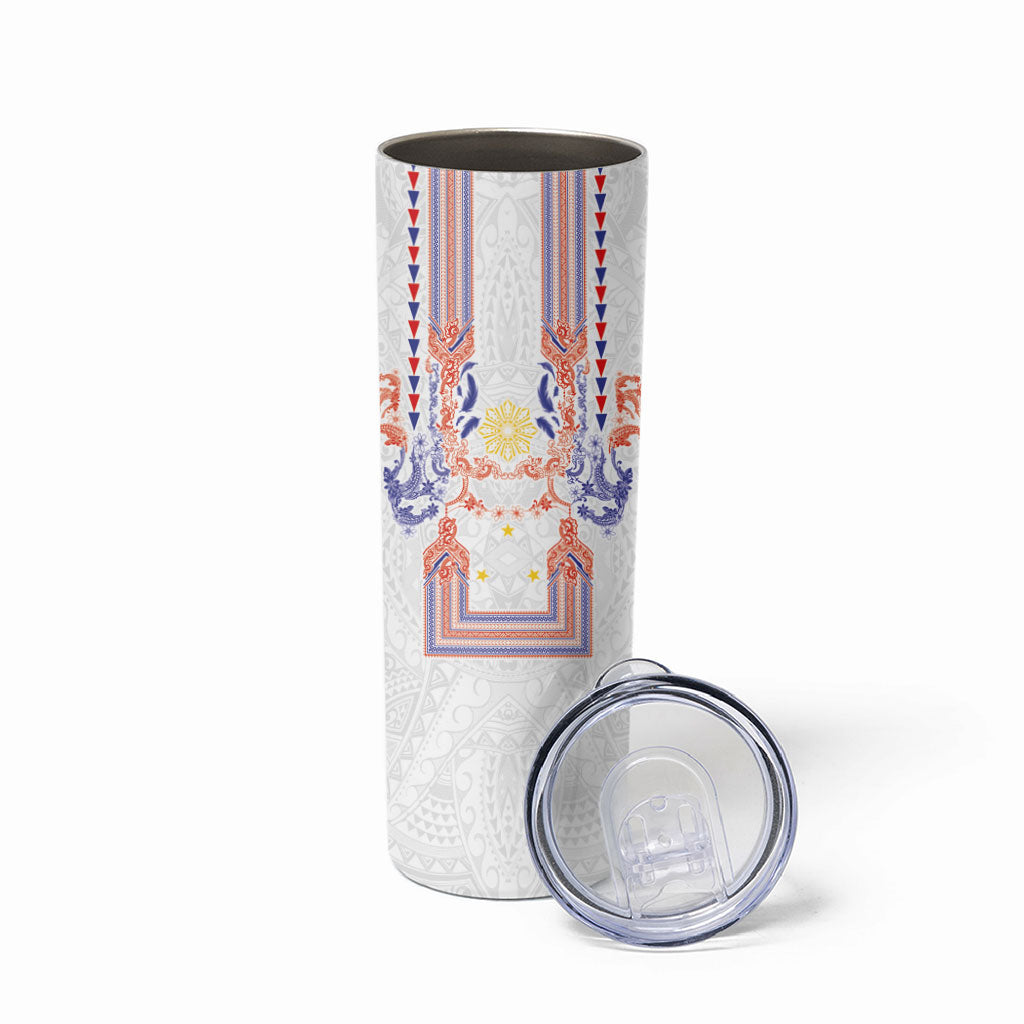 Philippines Barong Style Skinny Tumbler Polynesian Kakau Art Tattoos with Tribal Filipino Sun LT03 - Polynesian Pride