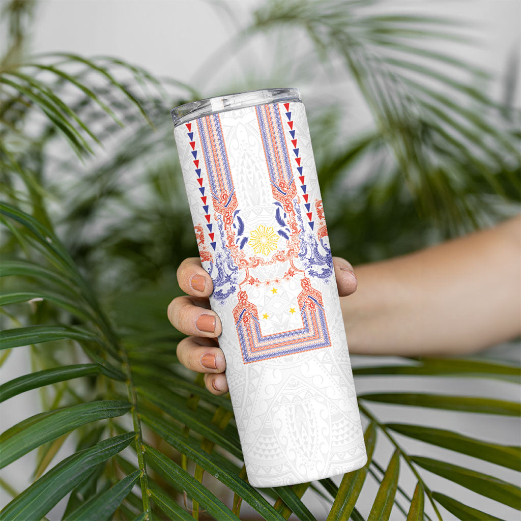 Philippines Barong Style Skinny Tumbler Polynesian Kakau Art Tattoos with Tribal Filipino Sun LT03 - Polynesian Pride